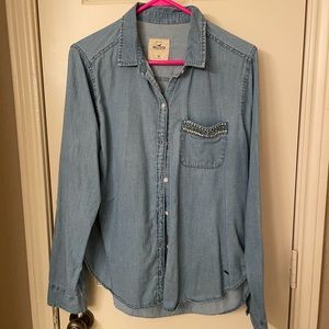 Hollister blue button down